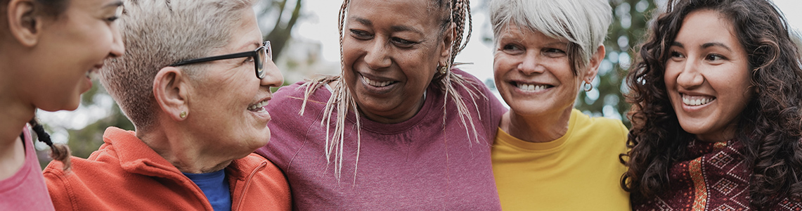 A group of women smiling