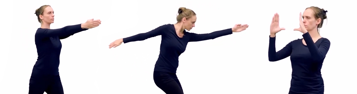 A person doing interpretive dance