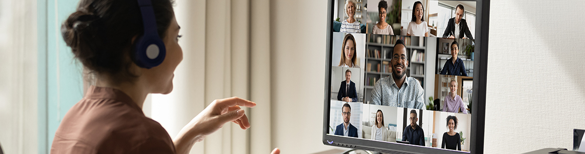 A person on a video call