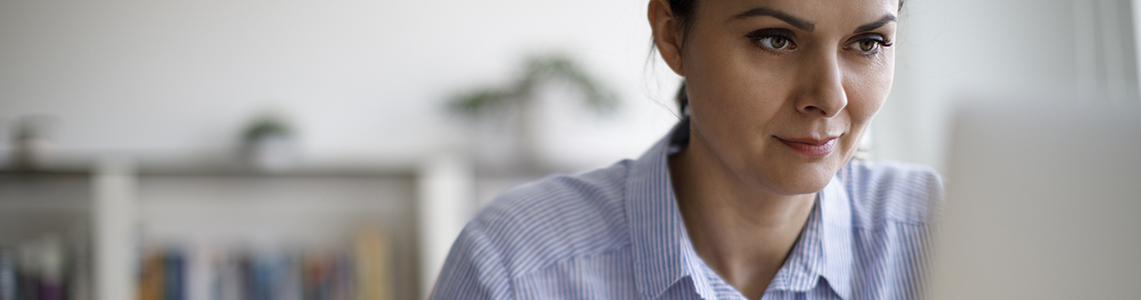 A person working on a computer